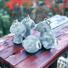5 pendentifs champignons en cristal de jaspe naturel Picasso taille 1" Reiki guérison
