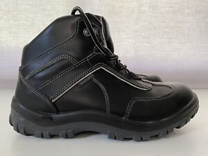 goliath safety boots Size 7 Black Steel Toe Cap Anti Static Oil Resistant NEW