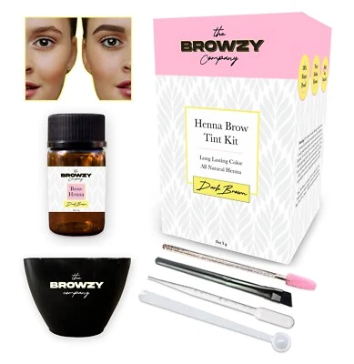 Henna Eyebrow Tint Kit | Eyebrow Tint | Dark Brown Eyebrow Dye | Waterproof - Image 1 of 4