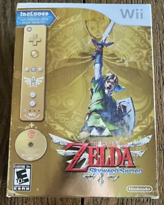 The Legend of Zelda Skyward Sword Gold Remote Set/Bundle (Nintendo Wii) NEW - Picture 1 of 5