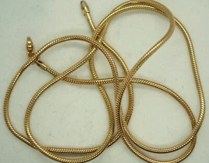 100% Genuine 9k Solid Yellow Gold Thick Snake Omega Necklace Chain 50cm - Picture 1 of 11