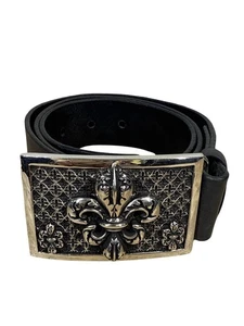 King Baby Studio Legierung Fleur de Lis Gürtelschnalle & Gürtel - Größe 34 - gebraucht, in einwandfreiem Zustand - Bild 1 von 5