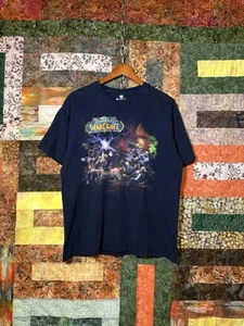 Vtg 2000s World Of Warcraft Blizzard Entertainment Video Game Promo Tee Sz Large - Picture 1 of 5