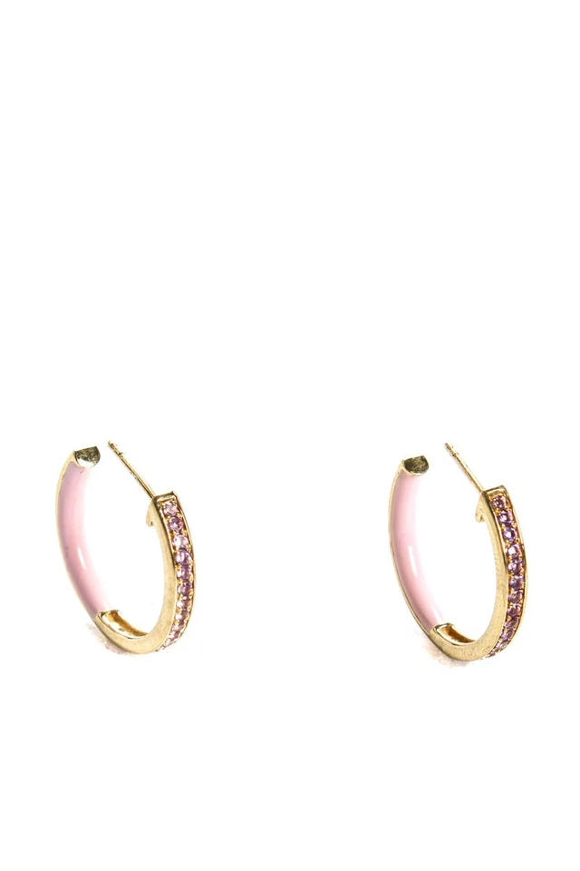 Aretes Rarities para mujer enchapados en oro rosa esmalte amatista Foto 1 de 4