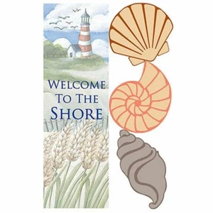 "Welcome to the Shore 16880 immergrüne APPLIKATION Gartenflagge 12,5"" x 18"" - Bild 1 von 1