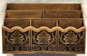 Lerner Schreibtisch Ablage Kunstholz Post Briefhalter Sortierer Bauernhaus Vintage - Bild 1 von 4