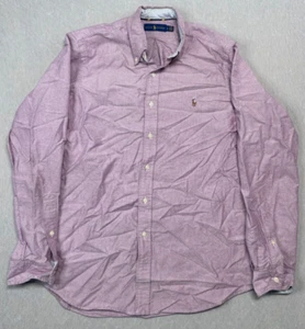 Ralph Lauren Pink Colored Embroidered Pony Logo Men's Button Up Size L - Picture 1 of 8