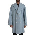 Dolce And Gabbana Jacket Blue Double Breasted Trench Coat It50 Us40 L