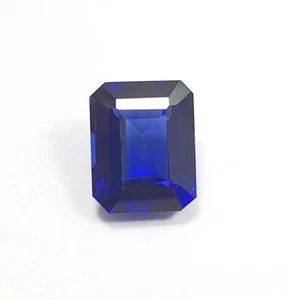 10.17 Ct Flawless Lab Grown Burmese Royal Blue Sapphire Emerald Cut Loose Gems - Picture 1 of 9