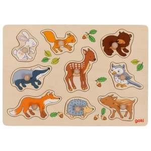 Goki Steckpuzzle Waldtiere Holzpuzzle Puzzle Einlegepuzzle 57387 - Bild 1 von 2