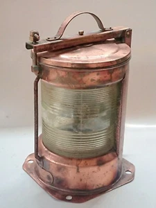 Maritime salvaged copper single stacked ship's running lights Vintage Passage  - Picture 1 of 7