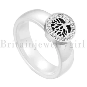 Stainless Steel Tree of Life Ceramic Band Wedding Ring for Men Women Size 6-10 - Picture 1 of 8