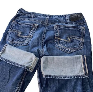 Silver Jeans Gordie Relax Fit Men 38x30 Thick Stitched Whiskering Preppy Dad Y2K - Picture 1 of 15