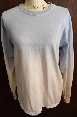 Ron Jon Womens Medium Surf Shop Fort Meyers Ombre Long Sleeve T Shirt Tee Crop - Image 1 of 4