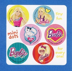 60 pegatinas Barbie Mini Dot - Favores de fiesta - Recompensas - Imagen 1 de 1