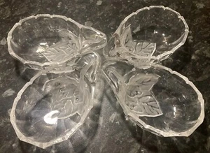 4x Quality Crystal Glass Snack Dishes for Tapas, Nuts,Party, Nibbles - Picture 1 of 7