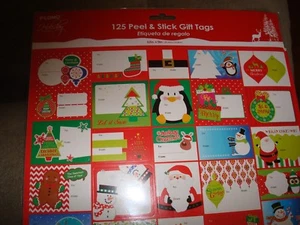 125 PEEL AND STICK GIFT TAGS - Picture 1 of 6