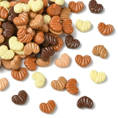 100 cabujones de chocolate corazón dulce postre amor resina para hacer manualidades hágalo usted mismo Foto 1 de 4