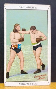 circa 1912 Gallaher Ltd Cigarette Card - Sports Series Boxing Gunner Moir # 36