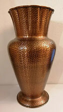 Egidio Casagrande Umbrella stand Vase Hammered Copper Italy Ca.1930
