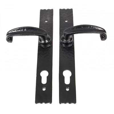 From the Anvil Cottage Espag Lever handle 73143 Black 92mm Centres - not sprung - Image 1 of 4