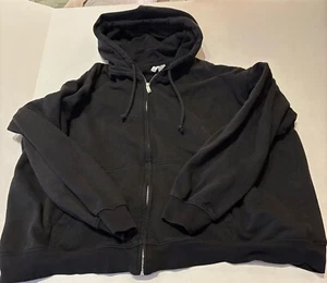 Divided H&M Women's XL Black Hoodie Sweatshirt Jacket Full Zip - Picture 1 of 1