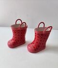 My American Girl 18? Doll Garden Rain Boots Wellies Retired 2011 Pink Red Plaid