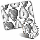 Mouse Mat & Coaster Set - BW - Strawberries Berries Healthy Fruit  #43883