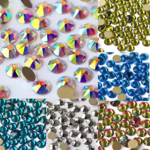 8 big 8 Small Flatback Diamond Gmes non hotfix Glass rhinestones For Nail Art - Picture 1 of 49