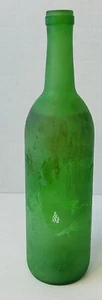 Vintage Emerald Green Etched Dragon Glass Bottle Scented Reed Stick Holder - Picture 1 of 8