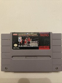 Tecmo Super NBA Basketball 1992 SNES, Nintendo NES, Game Cartridge