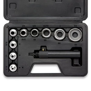 02614A Interchangeable Large Hollow Hole Punch Tool Set, 10 Piece, Gasket Mak... - Picture 1 of 8