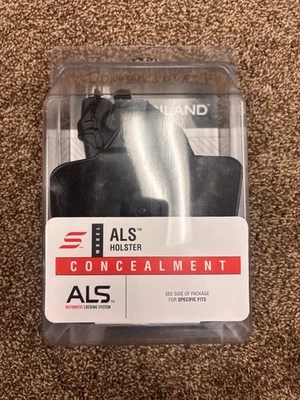 Coldre de arma preto ALS Smith and Wesson 9/40 5 polegadas cano mão direita desenho novo - Imagem 1 de 3