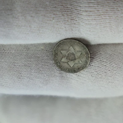 1853 US 3 Cent Silver Trime G Fine - Image 1 of 2