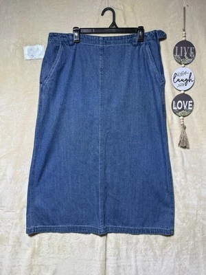 Maxi falda vaquera de algodón lavado medio deportiva primera edición de Liz Claiborne 16 Foto 1 de 4