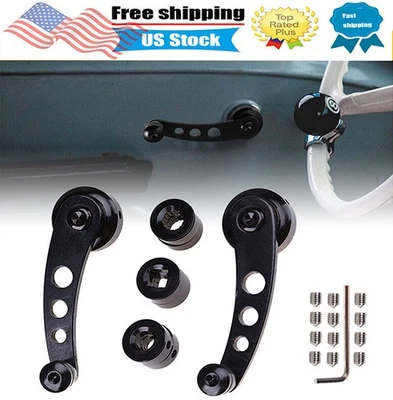 For 1973 74-1995 Toyota Pickup Black Inside Inner Left Right Window Crank Handle — 第 1/4 张图片