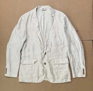 J. Crew Blazer Men’s M Ivory 100% Linen Sport Coat Unstructured - Picture 1 of 8