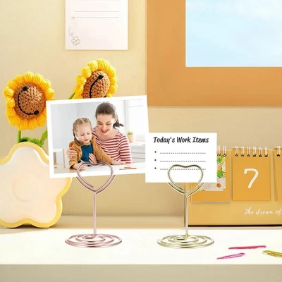 20 Pack Table Number Holder Photo Clips Sign Stand Name Card For Centerpieces - Image 1 of 4