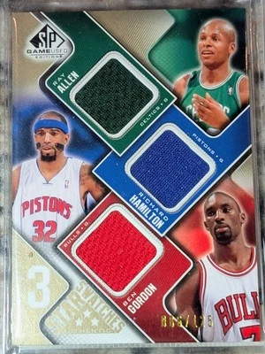 RAY ALLEN 2009-10 SP Game Used 3 STAR SWATCHES GU Memorabilia - 082/125! Patch - image 1 of 4