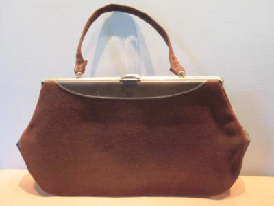 复古复古棕色钱包 50 年代 VEGAN ROCKABILLY — 第 1/4 张图片