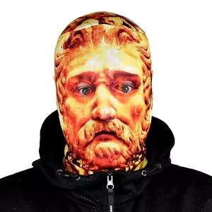 3D Effekt Gesicht Skin - Stein Man Gold - Stoff - Halloween Maske - Bild 1 von 12