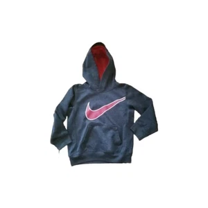NIKE Therma - Fit Hoodie Sweatshirt Pullover Kids Size 5 Red Gray / Grey - Picture 1 of 8