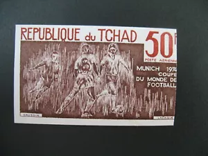 Tchad Non dentelé neuf**  MNH-Imperf  N° PA148 Coupe du Monde de football Munich - Picture 1 of 1
