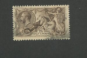 1913 Great Britain United Kingdom King George V 2 Shilling Postage Stamp #173