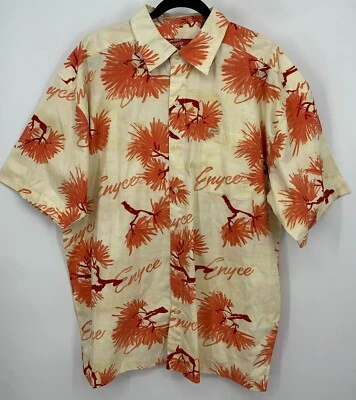 Enyce Men Hawaiian Shirt Size XL Extra Large Floral Button Logo Aloha Collar - Image 1 of 4