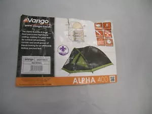 Vango Alpha 400 4 Person Tent - Lightwt Black Green with Porch & Dome - Picture 1 of 2