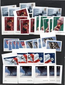 PM2 - PM6 BARCODE SELF ADHES. STAMP COLL SUBMARINE PUNCH FLAG AIRCRAFT FOOTBBOAL - Picture 1 of 1
