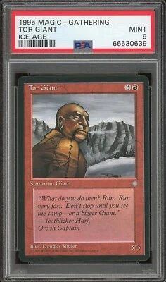 1995 Magic the Gathering MTG Ice Age Tor Giant PSA 9 Mint - Image 1 of 2