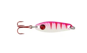 Northland Tackle Tungsten Buck-Shot Rattle Spoon 1/4 oz - UV Pink Tiger - Picture 1 of 1