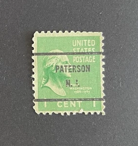 Paterson, New Jersey Type 61 Precancel - 1 cent Prexie - U.S. #804 - NJ - Picture 1 of 1